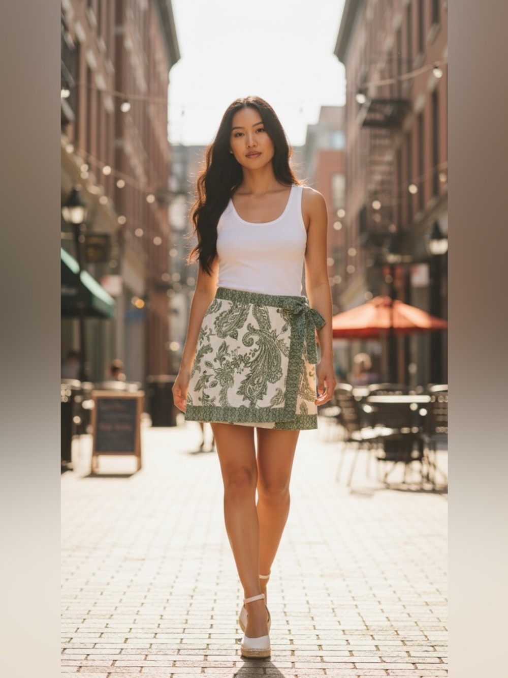 NWT Commense Paisley Print Wrap Skirt – Size S